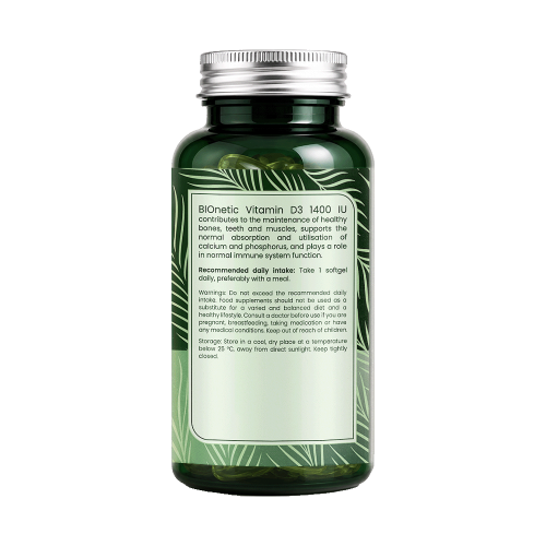 BIONETIC Vitamin D3 1400 IU 60 меки капсули