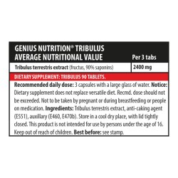 GENIUS NUTRITION Tribulus 90 таблетки