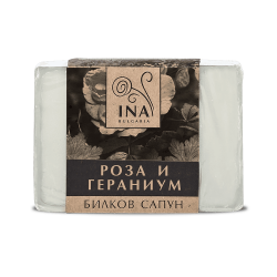 INA ESSENTIALS Билков Сапун Роза Дамасцена Гераниум и Поморийска луга 110 г