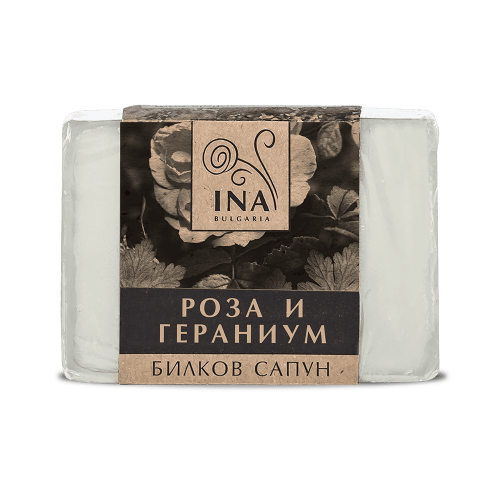 INA ESSENTIALS Билков Сапун Роза Дамасцена Гераниум и Поморийска луга 110 г