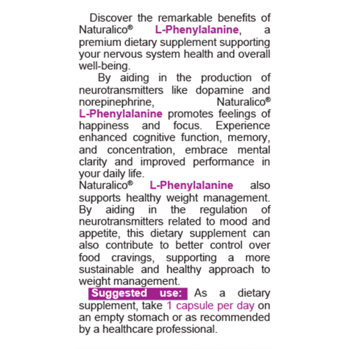 NATURALICO L-Phenylalanine 60 капсули
