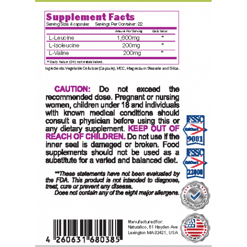 NATURALICO BCAAs 8:1:1 90 капсули