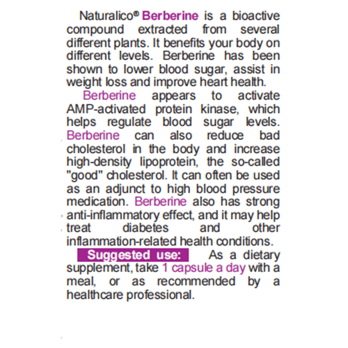 NATURALICO Berberine 60 капсули