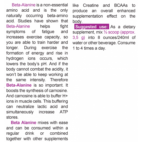 NATURALICO Beta-Alanine 400 г