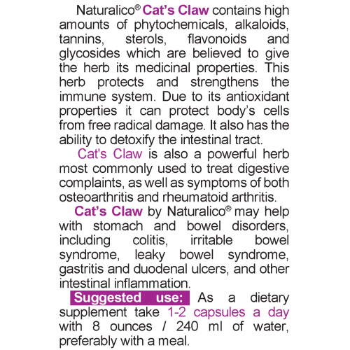 NATURALICO Cat's Claw 60 капсули