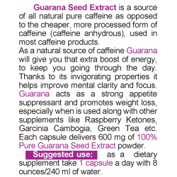 NATURALICO Guarana Seed Extract 60 капсули