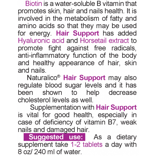 NATURALICO Hair Support 60 таблетки