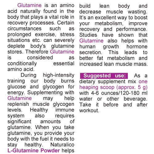 NATURALICO L-Glutamine Powder 400 г