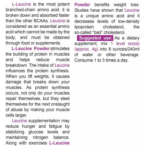 NATURALICO L-Leucine Powder 400 г