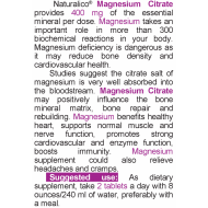 NATURALICO Magnesium Citrate 60 таблетки