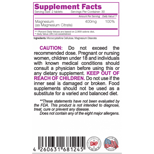 NATURALICO Magnesium Citrate 60 таблетки