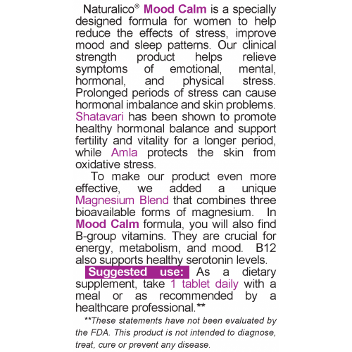 NATURALICO Mood Calm 60 таблетки