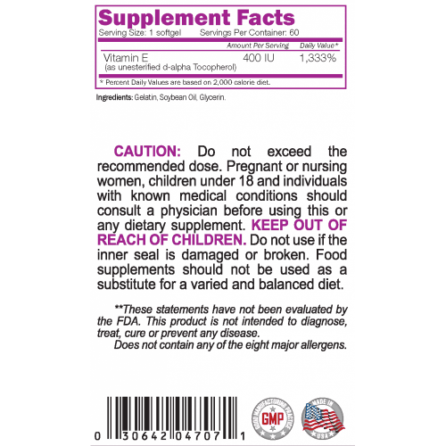 NATURALICO Natural Vitamin E 400 IU 60 меки капсули