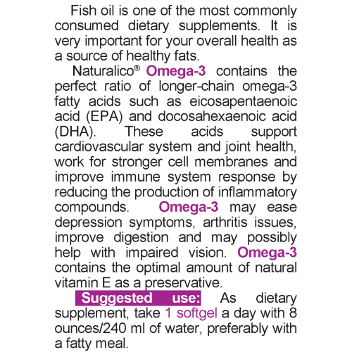 NATURALICO Omega-3 60 меки капсули