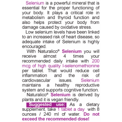 NATURALICO Selenium 60 таблетки