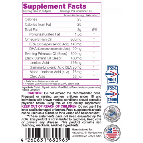 NATURALICO Super Omega 3-6-9 90 меки капсули