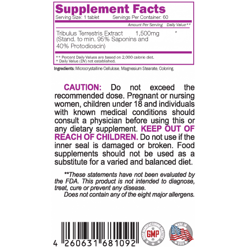 NATURALICO Tribulus 1500 60 таблетки