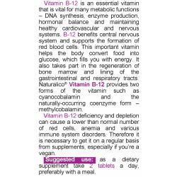 NATURALICO Vitamin B-12 90 таблетки