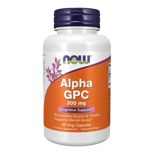 NOW Alpha GPC 300 мг 60 растителни капсули