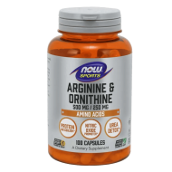 NOW Arginine & Ornithine (500мг/250мг) 100 капсули