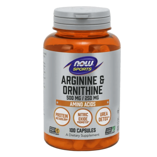 NOW Arginine & Ornithine (500мг/250мг) 100 капсули