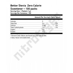 NOW Better Stevia Zero Calorie Sweetener 100 пакета