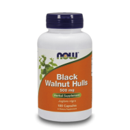 NOW Black Walnut Hulls 500 мг 100 капсули