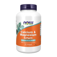 NOW Calcium & Magnesium Softgels 120 меки капсули
