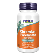 NOW Chromium Picolinate 200 мкг 100 растителни капсули