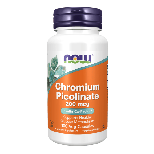 NOW Chromium Picolinate 200 мкг 100 растителни капсули