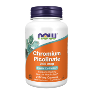 NOW Chromium Picolinate 200 мкг 250 растителни капсули