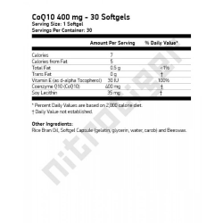 NOW CoQ10 400 мг 30 меки капсули