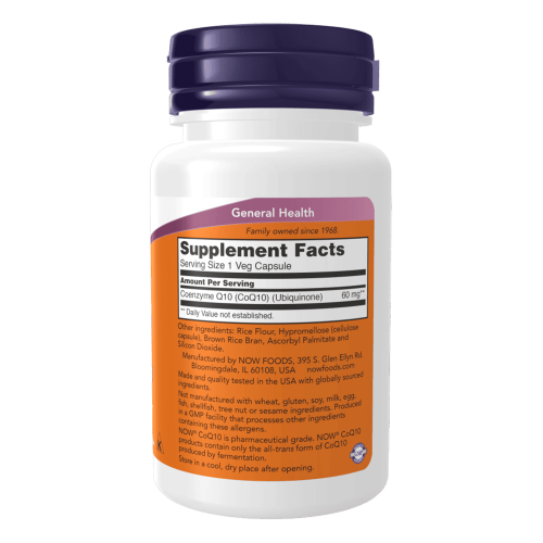 NOW CoQ10 60 мг 60 растителни капсули