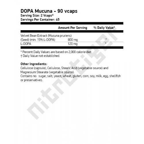 NOW Dopa Mucuna 90 растителни капсули