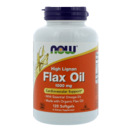 NOW Flax Oil High Lignan 1000 мг 120 меки капсули
