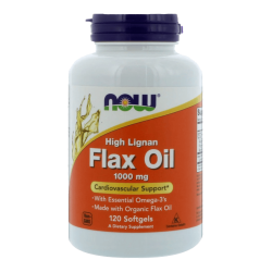NOW Flax Oil High Lignan 1000 мг 120 меки капсули