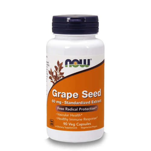 NOW Grape Seed Standardized Extract 60 мг 90 растителни капсули