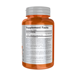 NOW Double Strength L-Arginine 1000 мг 60 таблетки