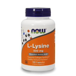 NOW L-Lysine 500 мг 100 капсули