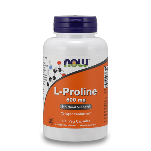 NOW L-Proline 500 мг 120 капсули