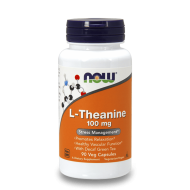 NOW L-Theanine 100 мг 90 растителни капсули