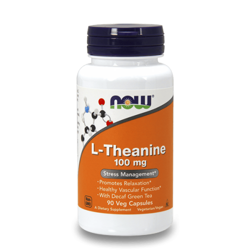 NOW L-Theanine 100 мг 90 растителни капсули