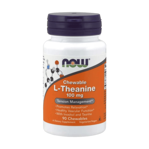NOW L-Theanine 100 мг Plus 90 дъвчащи таблетки