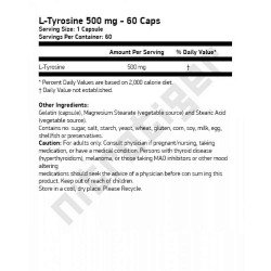 Now L-Tyrosine 500 мг 60 капсули
