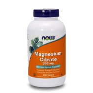 NOW Magnesium Citrate 200мг 250 таблетки