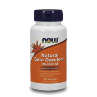 NOW Natural Beta Carotene (25,000 IU) 90 меки капсули