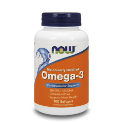 NOW Omega 3 1000 мг 100 дражета