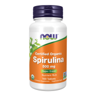 NOW Organic Spirulina 500 мг 100 таблетки
