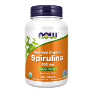 NOW Organic Spirulina 500 mg 200 таблетки
