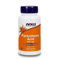 NOW Pantothenic Acid 500 мг 100 капсули